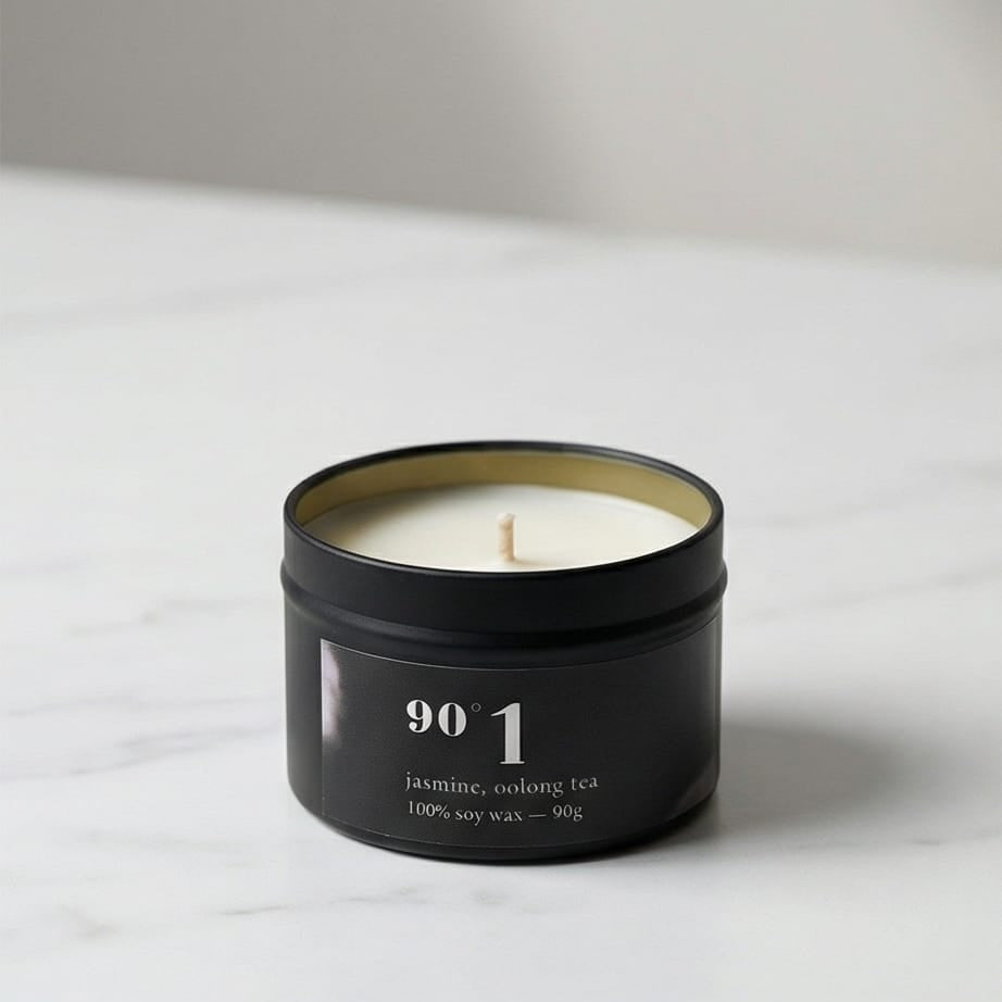 90°1 Jasmine Oolong Tea Scented Candle | 100% Soy Wax | 90g