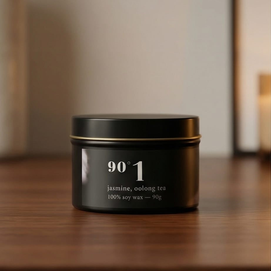 90°1 Jasmine Oolong Tea Scented Candle | 100% Soy Wax | 90g