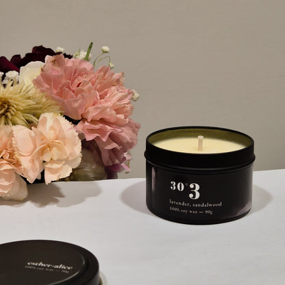30°3 Lavender Sandalwood Scented Candle - 90g
